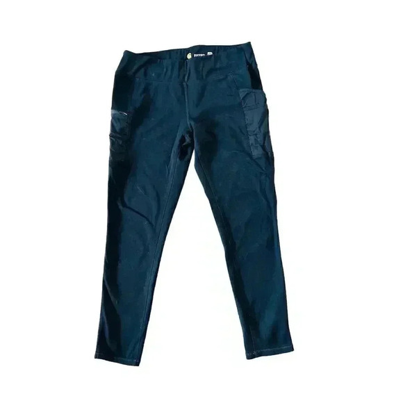 Carhartt Women's M High-Rise Utility Leggings Pockets Durable Activewear Blue - Picture 1 of 8